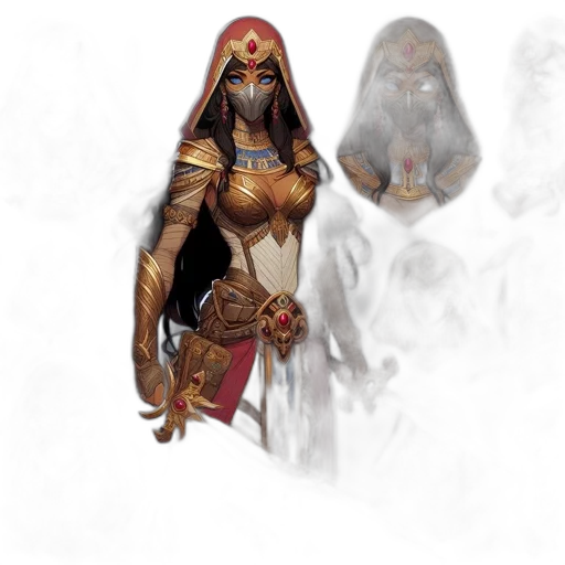 mask, staff, concept art, fantasy art transparent PNG cut-out