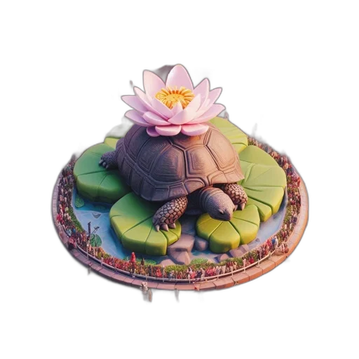 flower, hat, crown, 3d render transparent PNG cut-out