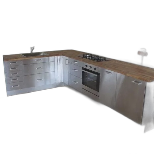 furniture, 3d render, modern, kitchen transparent PNG cut-out