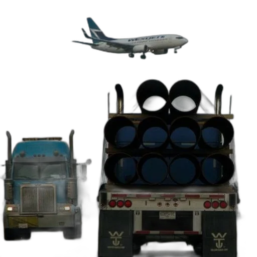 concept art, blue, truck, white transparent PNG cut-out