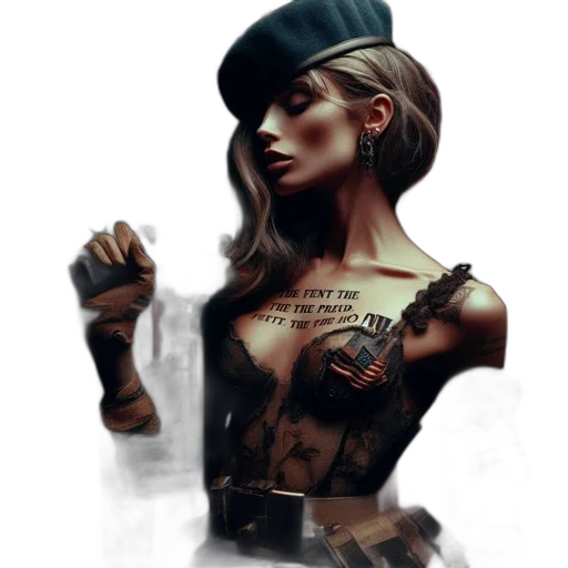 hat, jewelry, dress, staff transparent PNG cut-out