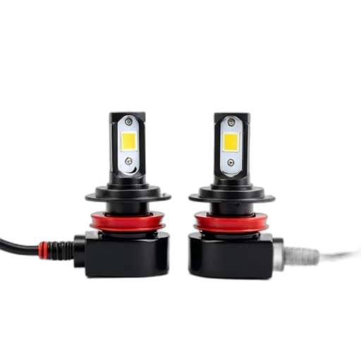 two, identical, led, light transparent PNG cut-out