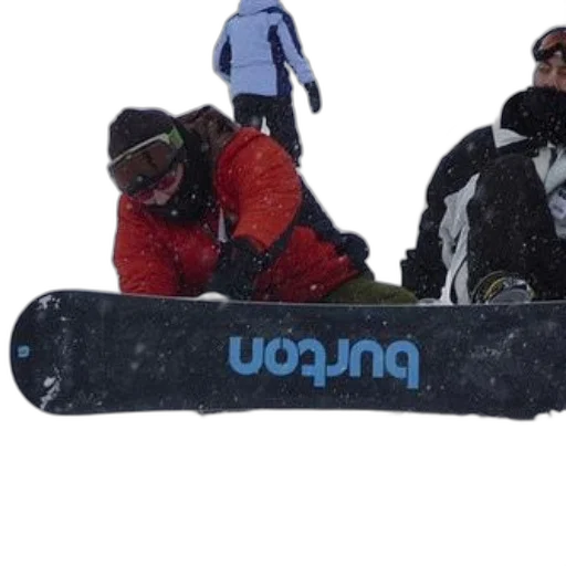 snow, snowboarder, wearing, orange transparent PNG cut-out