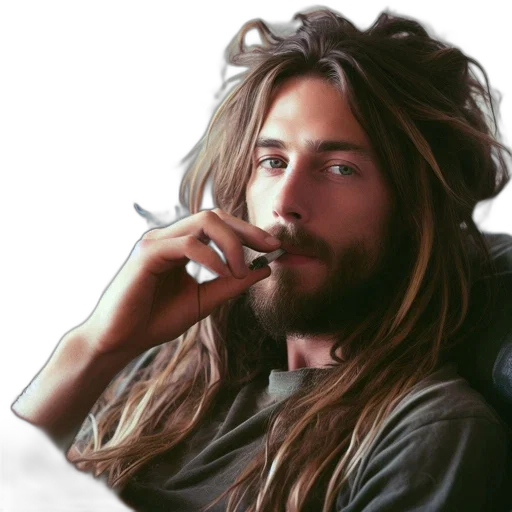 hair, photorealistic, fantasy art, oil painting transparent PNG cut-out