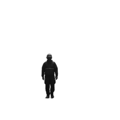 jacket, robot, hat, staff transparent PNG cut-out