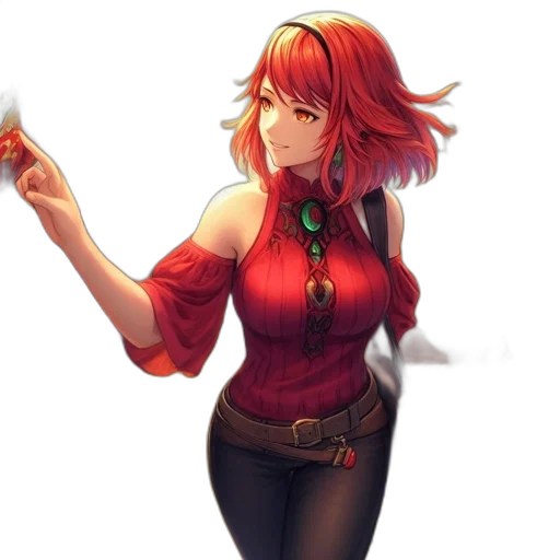 staff, dress, flower, weapon transparent PNG cut-out