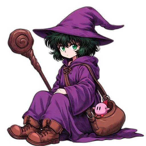 staff, hat, weapon, dragon transparent PNG cut-out