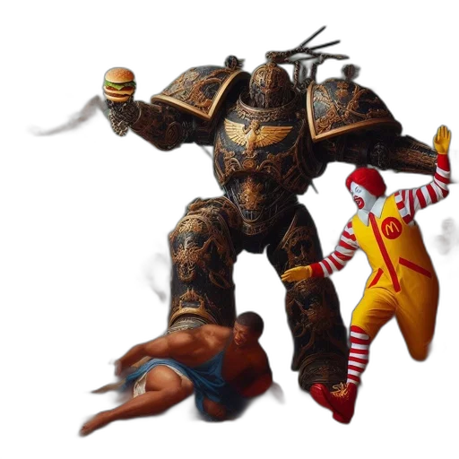 robot, food, weapon, staff transparent PNG cut-out
