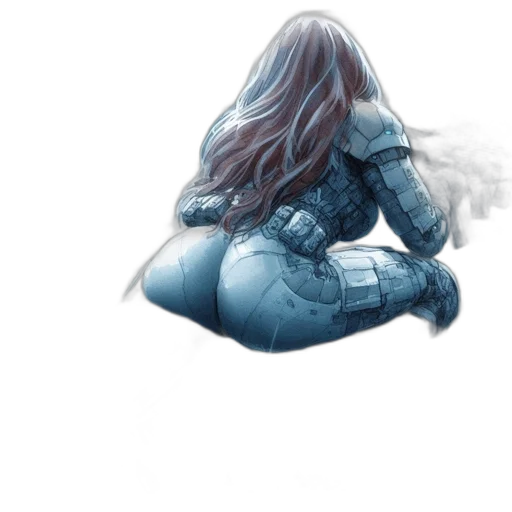 hair, dress, jacket, mask transparent PNG cut-out