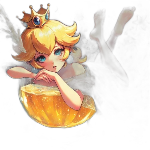 crown, concept art, watercolor, pixel art transparent PNG cut-out