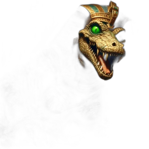 dragon, mask, staff, creature transparent PNG cut-out