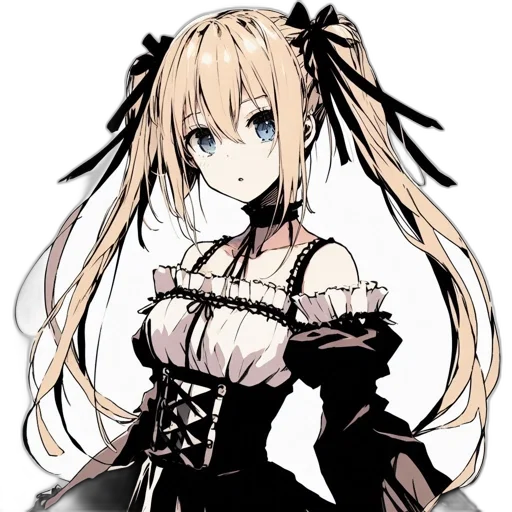 dress, staff, dragon, hair transparent PNG cut-out