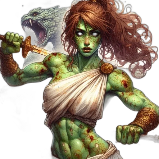 fantasy art, comic book art, concept art, photorealistic transparent PNG cut-out