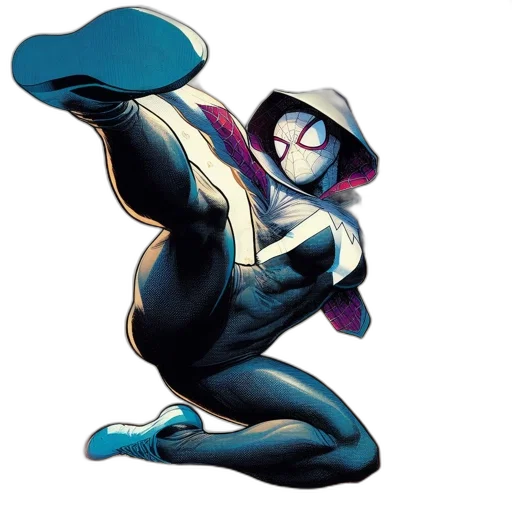robot, mask, jacket, comic book art transparent PNG cut-out