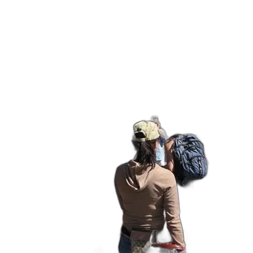 staff, jacket, hat, weapon transparent PNG cut-out
