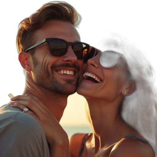 face, fire, sunset, happy transparent PNG cut-out