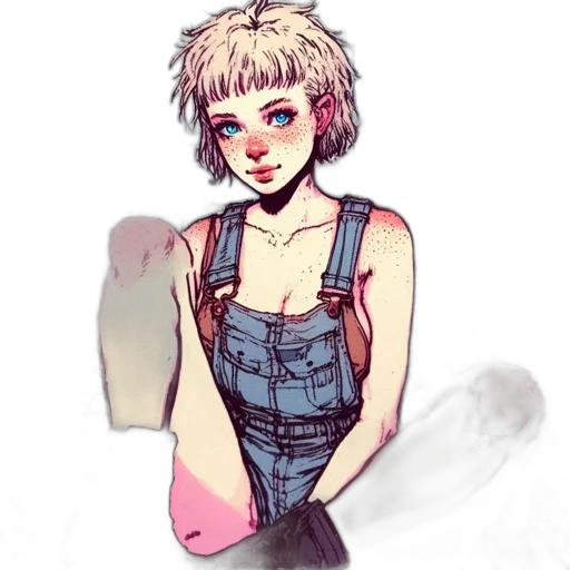 dress, jacket, staff, weapon transparent PNG cut-out