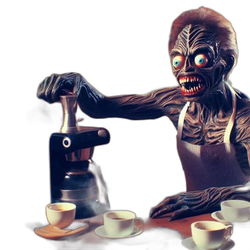 robot, creature, food, 3d render transparent PNG cut-out