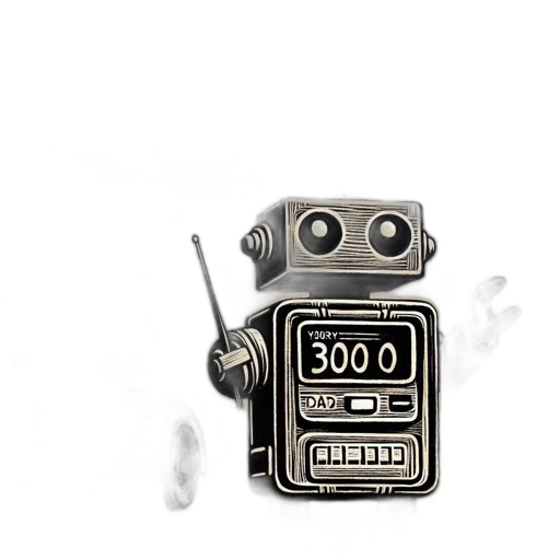 robot, staff, weapon, 3d render transparent PNG cut-out