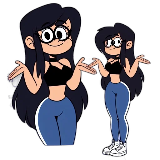 hair, dress, creature, cartoon transparent PNG cut-out