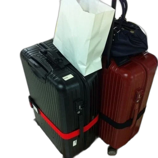 two, suitcases, one, black transparent PNG cut-out
