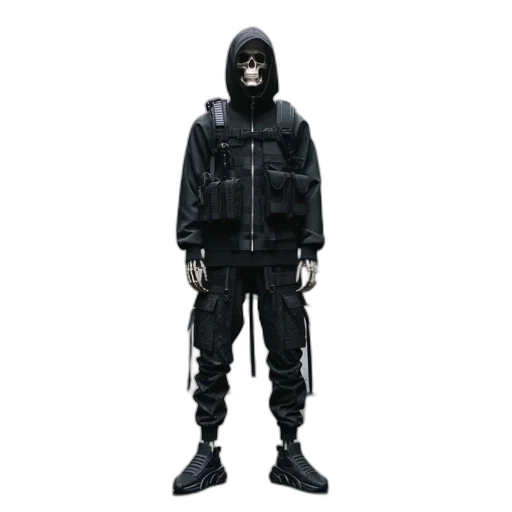 jacket, cyberpunk, concept art, 3d render transparent PNG cut-out