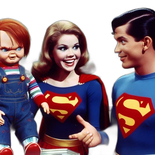comic book art, three, characters, include transparent PNG cut-out