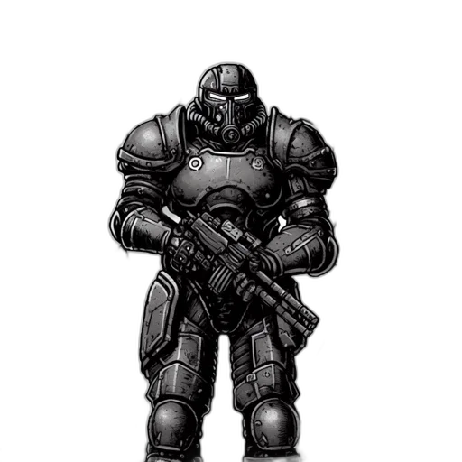 robot, weapon, sword, pixel art transparent PNG cut-out