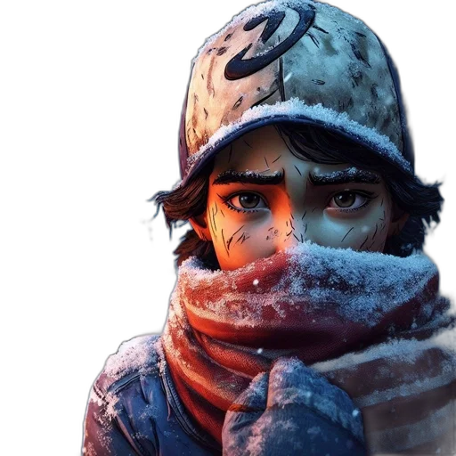 face, weapon, jacket, hat transparent PNG cut-out