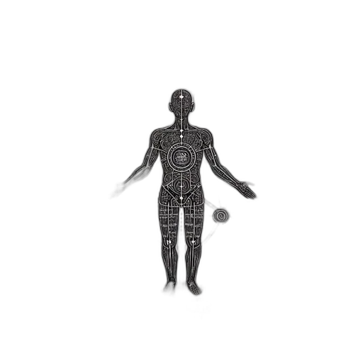 robot, creature, staff, jewelry transparent PNG cut-out