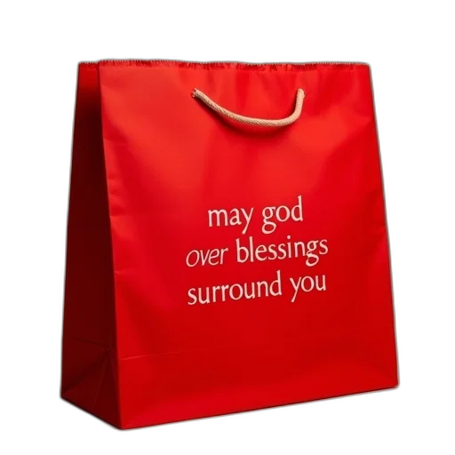 jewelry, red, paper, bag transparent PNG cut-out