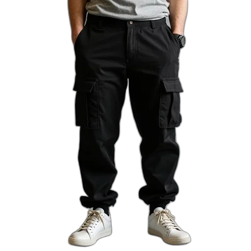 jacket, staff, 3d render, black transparent PNG cut-out