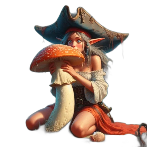 hat, staff, food, dragon transparent PNG cut-out