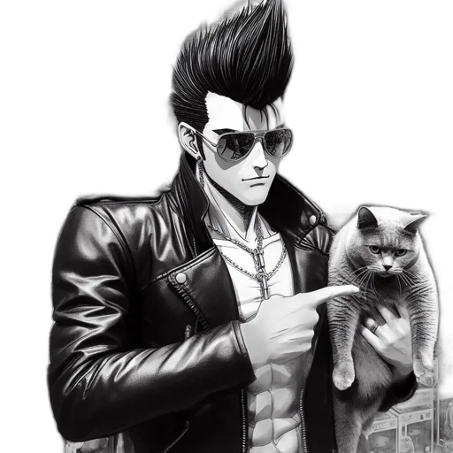 jacket, animal, comic book art, concept art transparent PNG cut-out