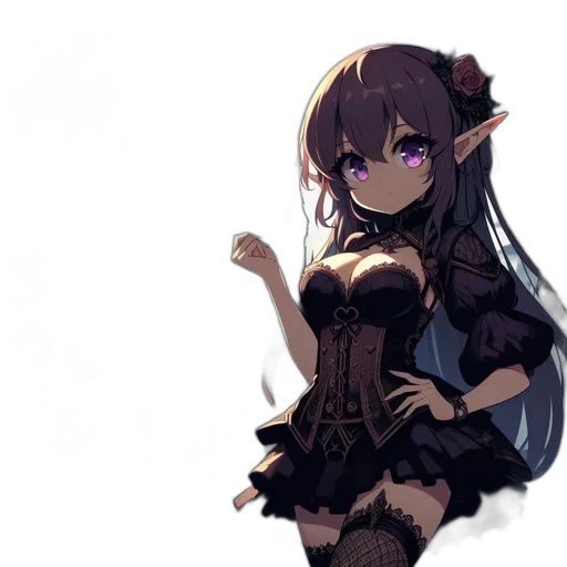 dress, weapon, staff, crown transparent PNG cut-out