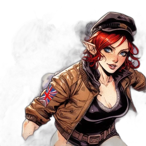 jacket, staff, comic book art, concept art transparent PNG cut-out