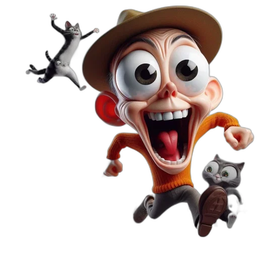 face, concept art, 3d render, cartoon transparent PNG cut-out