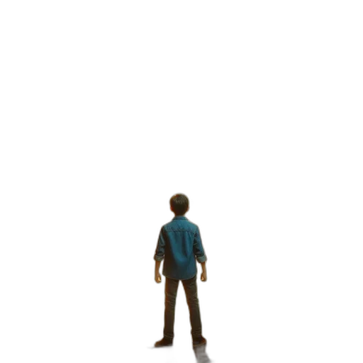 robot, jacket, staff, creature transparent PNG cut-out