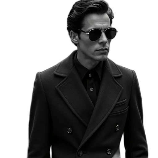 jacket, photorealistic, cartoon, monochrome transparent PNG cut-out