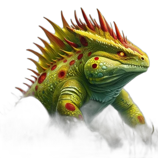 dragon, creature, animal, staff transparent PNG cut-out
