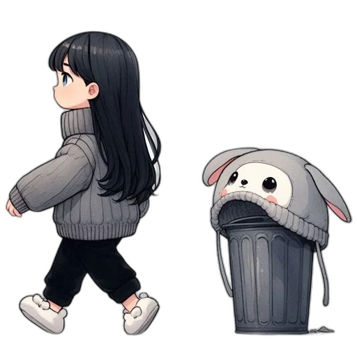 creature, jacket, robot, hat transparent PNG cut-out