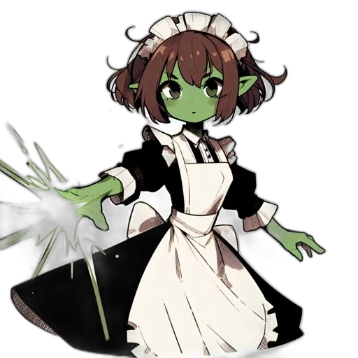 staff, creature, mask, dress transparent PNG cut-out