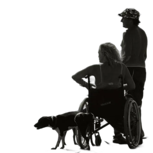 staff, concept art, woman, wheelchair transparent PNG cut-out