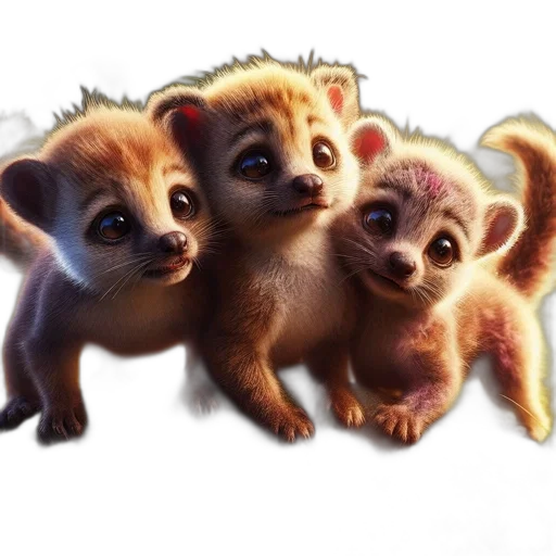 animal, photorealistic, concept art, 3d render transparent PNG cut-out