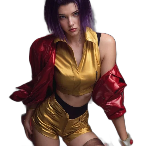 jacket, dress, jewelry, hair transparent PNG cut-out