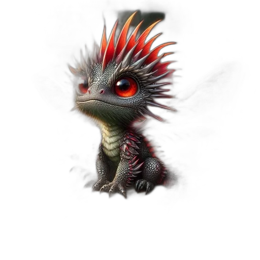 dragon, creature, animal, staff transparent PNG cut-out
