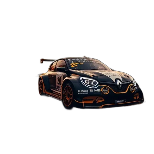 car, concept art, 3d render, photorealistic transparent PNG cut-out