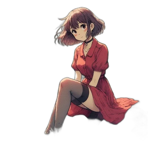 dress, staff, flower, weapon transparent PNG cut-out