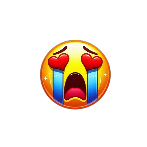 face, central, emoji, shedding transparent PNG cut-out