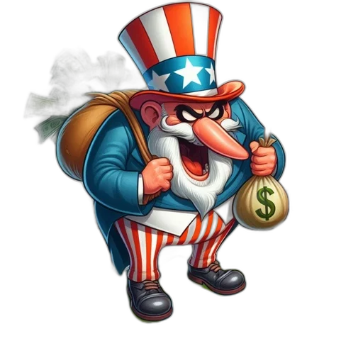 concept art, cartoon, uncle, sam transparent PNG cut-out